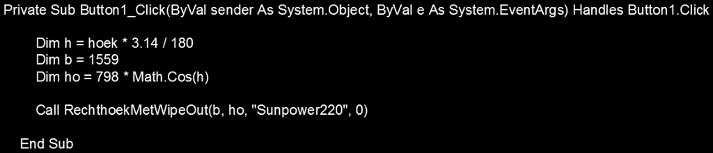 18 RENEWABLE ENERGY TOOL 3.1.2 Programmacode In de hierna volgende tekst zullen er wat korte stukjes van de programmacode nader worden omschreven.