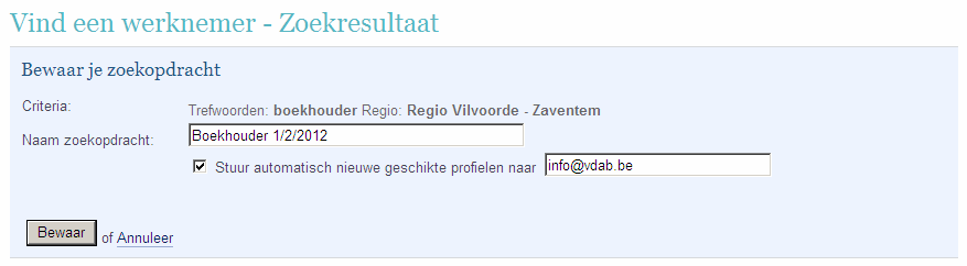 - het e-mailadres gewijzigd worden Klikken op opent het registratiescherm waar een ander e-mailadres kan ingevoerd worden.