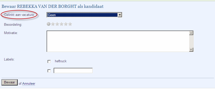 Functionaliteiten "Bewaarscherm" 1.