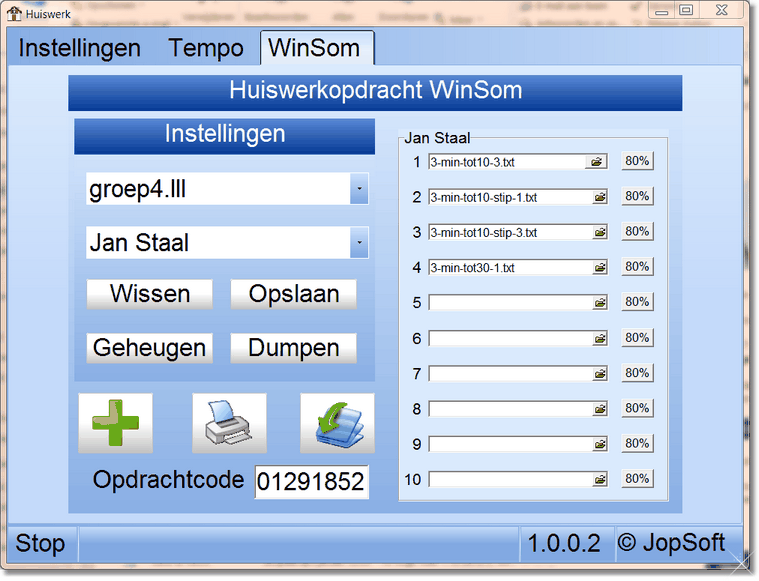 18 4 WinSom Als u op het tabblad WinSom klikt, ziet u bovenstaand scherm. Wat kunt u hier doen: 1. Een leerlingenlijst uitkiezen (bv groep4.lll) 2.