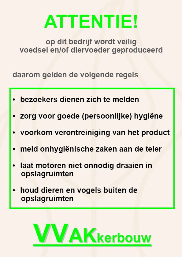 Bijlage F: Voorbeeld hygiëneregels akkerbouwbedrijf