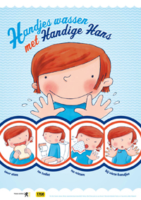 HANDJES WASSEN MET HANDIGE HANS - Informatiecampagne Kleuters van 2,5 tot 6 jaar Hygiëne Handige hans laat zien hoe kinderen hun handen moeten wassen, en wanneer ze best hun handen wassen.