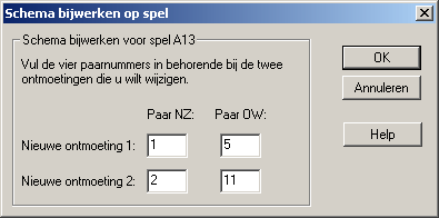 96 Hoofdstuk 5: De zitting zelf Opmerking Toepassing van deze correctie is voorbehouden aan ervaren wedstrijdleiders en zal zelden of nooit nodig zijn.