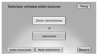 Instrumenten en bedieningsorganen 77 Oplaadtarief selecteren Druk op het scherm Vertraagd tarief en Status oplaadmodus vertrektijd op Bewerk. Selecteer één van de volgende opties: Bew. schema elektr.