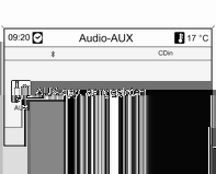 Infotainmentsysteem 149 AUX-ingang Algemene aanwijzingen Onder het scharnierende instrumentenpaneel in de middenconsole zit een AUX-aansluiting voor het aansluiten van externe audiobronnen.