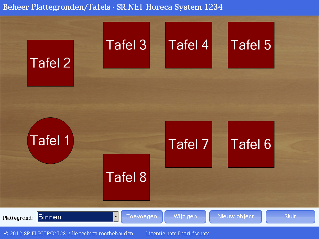 SR.NET - Gegevens beheren in de SR.NET Software 5.7 Plattegronden Figuur 5.7.1.