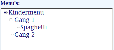SR.NET - Gegevens beheren in de SR.NET Software 5.16.4 Menugang verwijderen 1. Selecteer een gang in de menu op het scherm Beheer Menu s die u wenst te verwijderen. (zie Figuur 5.16.4.1) Figuur 5.16.4.1 2.