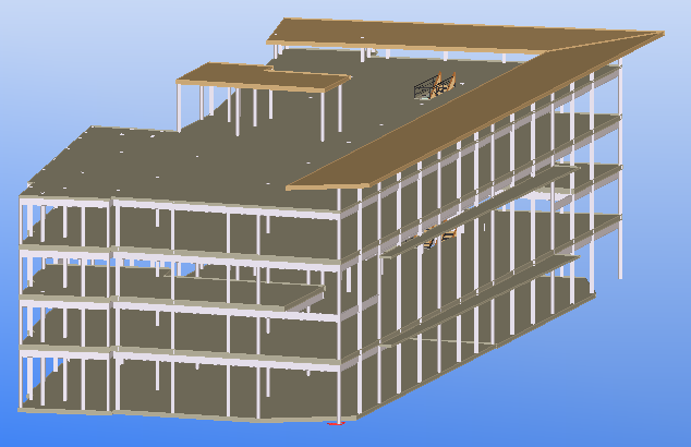 Voorbeeld: IFC-objecten naar Tekla Structures-objecten converteren In dit voorbeeld gebruikt u een IFC-model als basis voor uw structurele model.