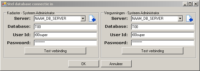 4 Je selecteert de knop <Kadload>, en komt terecht in volgend scherm. Controleer vooraf of de instellingen van het programma correct staan.