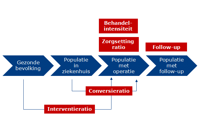 Figuur 1 Overzicht van de momenten waarop praktijkvariatie in het zorgproces kan ontstaan.