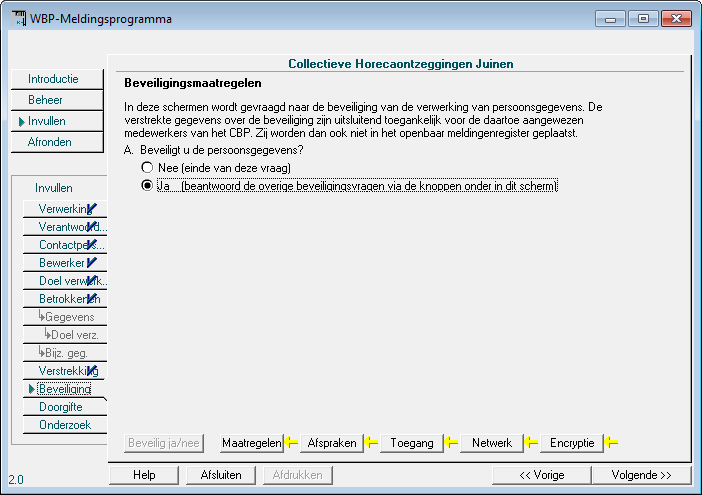 Volgende >> Ontvanger(s) invullen