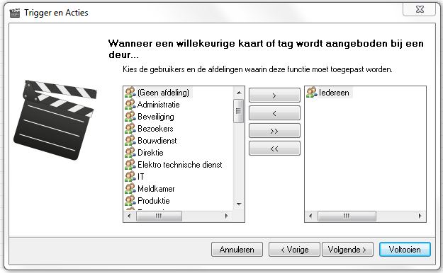 Stap 5 (Configureren Trigger en acties) In het vorige voorbeeld is het voor iedere geldige gebruiker mogelijk om het laadpunt te activeren.