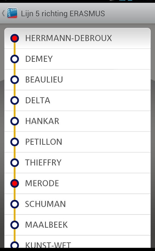 OVERIGE ONDERSTEUNING EN TOOLS Plug-in routeplanner op uw website Realtime wachttijden op grote schermen MIVB-website en mobiele toepassingen Dynamic Mobility Toolkit Gratis