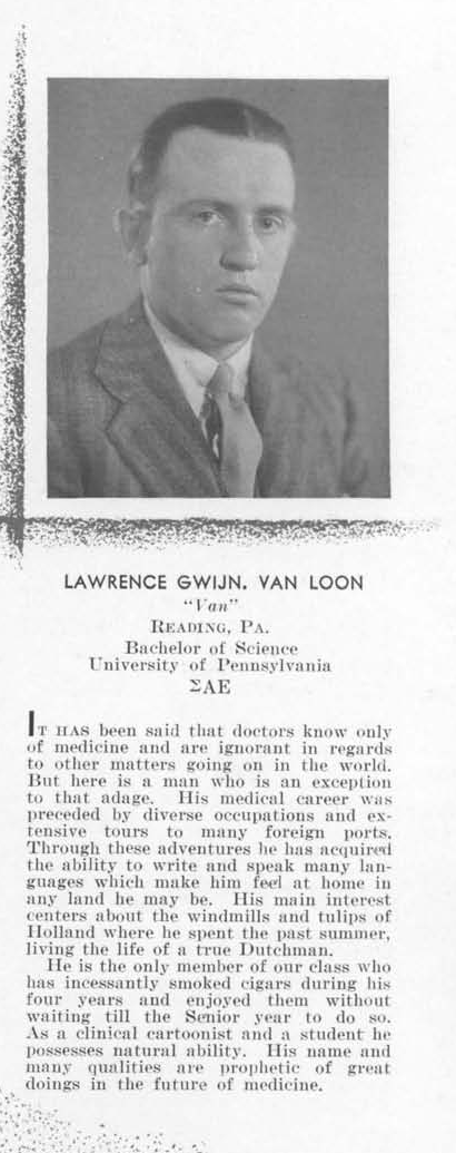 L.G. van Loon (The Clinic 1931, published by the senior class