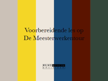 3. Begeleidende teksten bij de PowerPoint Dia 1 De Meesterwerkentour. Een kennismaking. Dia 2 12 meesterwerken komen op: 1.