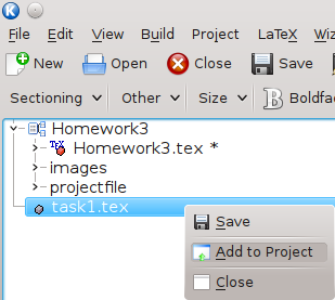 Een bestand aan een project toevoegen Klik met de rechtermuisknop op het bestand en selecteer dan Bestand verwijderen om een bestand uit een project te verwijderen.