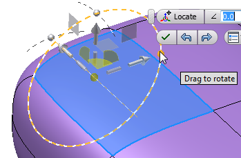 Selecteer dan de rechter mouse button (RMB) Of gebruik het ribbon menu Hier heb je een selectie filter: Een 3D manipulator komt tevoorschijn.