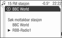 Radio 109 Radio Gebruik... 109 Zender zoeken... 109 Autostore-lijsten... 113 Radio Data System (RDS)...114 Digital Audio Broadcasting.