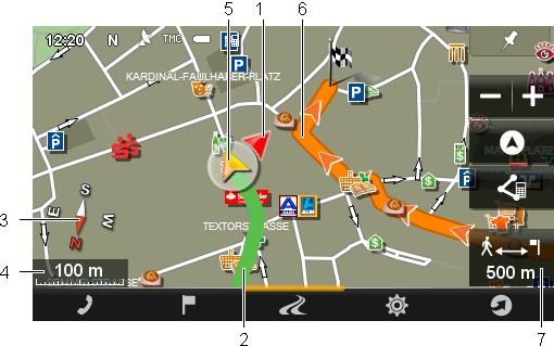 U krijgt een routevoorstel dat wordt berekend aan de hand van het gedigitaliseerde wegennet. Bovendien wordt aangegeven in welke richting uw bestemming zich bevindt.