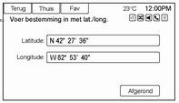 170 Navigatie 4. Het systeem toont de opties Naam, Nummer, Icoon en Afgerond. Druk op Afgerond om de bestemming op te slaan. 5. Selecteer Naam, Nummer of Icoon om de adresboekvermelding aan te passen.