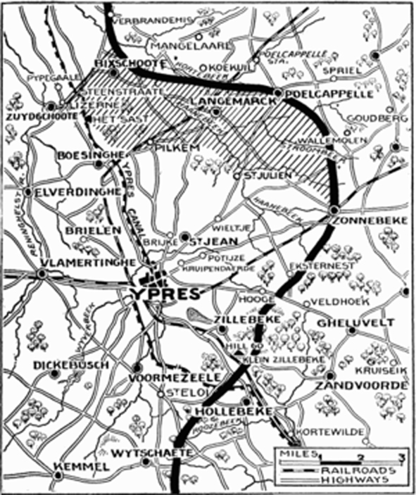 Steenstraat (Zuidschote) De Tweede Slag bij leper begon op 22 april 1915 met de eerste Duitse chloorgasaanval tussen Steenstraat en St. Juliaan, ten noorden van leper.