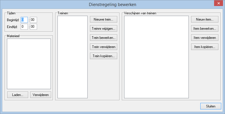 2.9 DIENSTREGELINGEN MAKEN EN BEWERKEN In StwSim is een dienstregeling-editor ingebouwd.