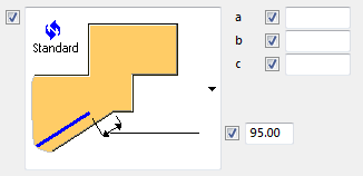 Gewapende betontrap (95): Tabblad Staaf B Met het tabblad Staaf B kunt u in de component Gewapende betontrap (95) de geometrie, de dikte van de betonnen dekking, de ruimte tussen de wapeningsstaven