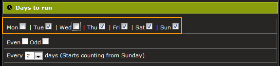 Figuur 7 Programma keuze De IC ondersteund verschillende programma schema s. I N D I V I D U E L E D A G E N Met dit schema stelt u in op welke dagen van de week u wilt beregenen.