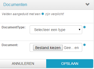 Kies welk accountdocument u wilt uploaden Kies het bijbehorende bestand Klik hier om op te slaan 7.2 Registratie Onderstaande documenten zijn nodig voor de registratie van de maatregelen. 7.2.1 Presentielijsten externe kosten Deze presentielijst wordt o.