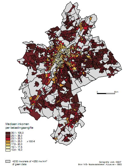 Mediaan Inkomen per aangifte Bron: Welzijns en gezondheidsatlas van