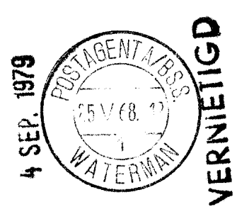 Stoomschip VOLENDAM (H.A.L.) POSTAGENT S.S. VOLENDAM KBPS 5152 Opgeleverd door De Munt in juli 1938. Het stempel werd verstrekt in augustus 1938. Gebruiksperiode van augustus 1938 tot.