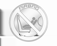 Stoelen, veiligheidssystemen 45 Zolang de controlelamp W niet brandt, zullen de airbagsystemen van de passagiersstoel afgaan in geval van een aanrijding.