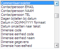 Hoofdstuk 3 Wings Rapportopmaak - Voorbeelden 27 Aangezien het commentaarblok zijn nut bewijst voor de afdruk van de automatische commentaarlijnen door gebruik van een register, moet er binnen dit