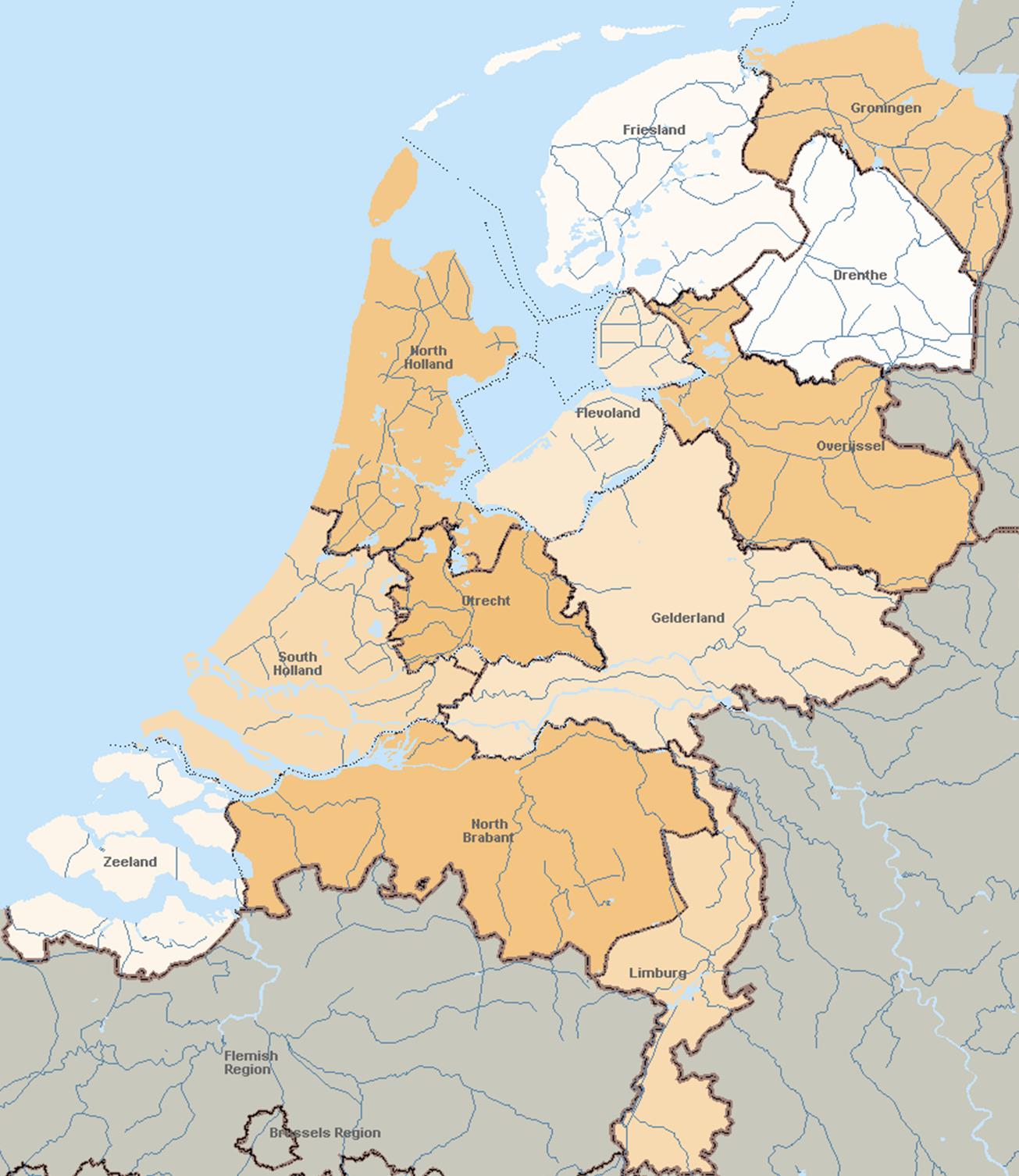 Een fellere kleur betekent een grotere groei in aantal vacatures in het derde kwartaal van 2014.