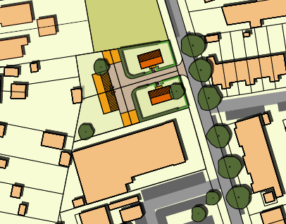 4.4 Omgevingskwaliteit Een overzicht van de bestaande en nieuw situatie is weergegeven in de figuren hieronder (bestaand li en nieuw re) en op de figuren in de bijlage.