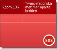 Bijvoorbeeld, in het geval dat een nieuwe gast zich bij de receptie meldt, kunt u onmiddellijk de up-to-date situatie van de kamers die toegewezen kunnen worden laten weergeven door het