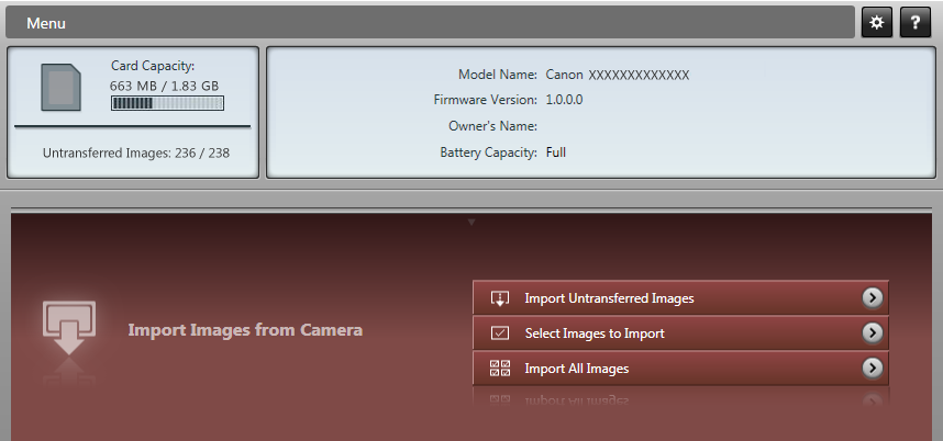 Basis Windows XP Selecteer Canon CameraWindow op het weergegeven scherm en klik vervolgens op OK.