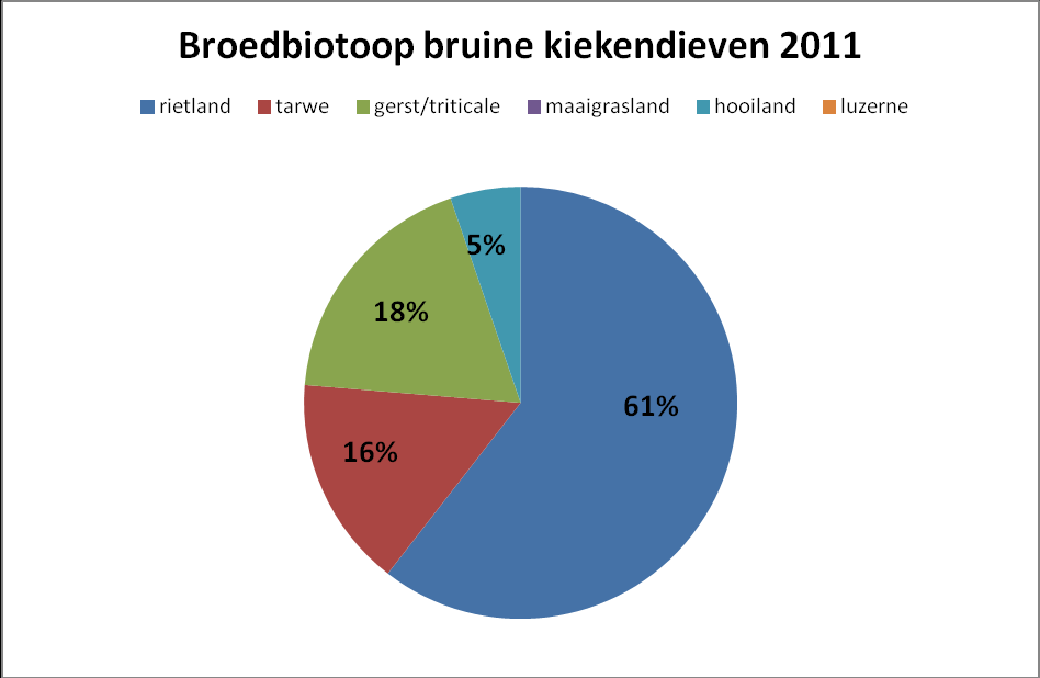 piepen, met vorig jaar een goede 13 % van de totale paren, met niet alleen broedgevallen in de broeken maar ook in de polders.