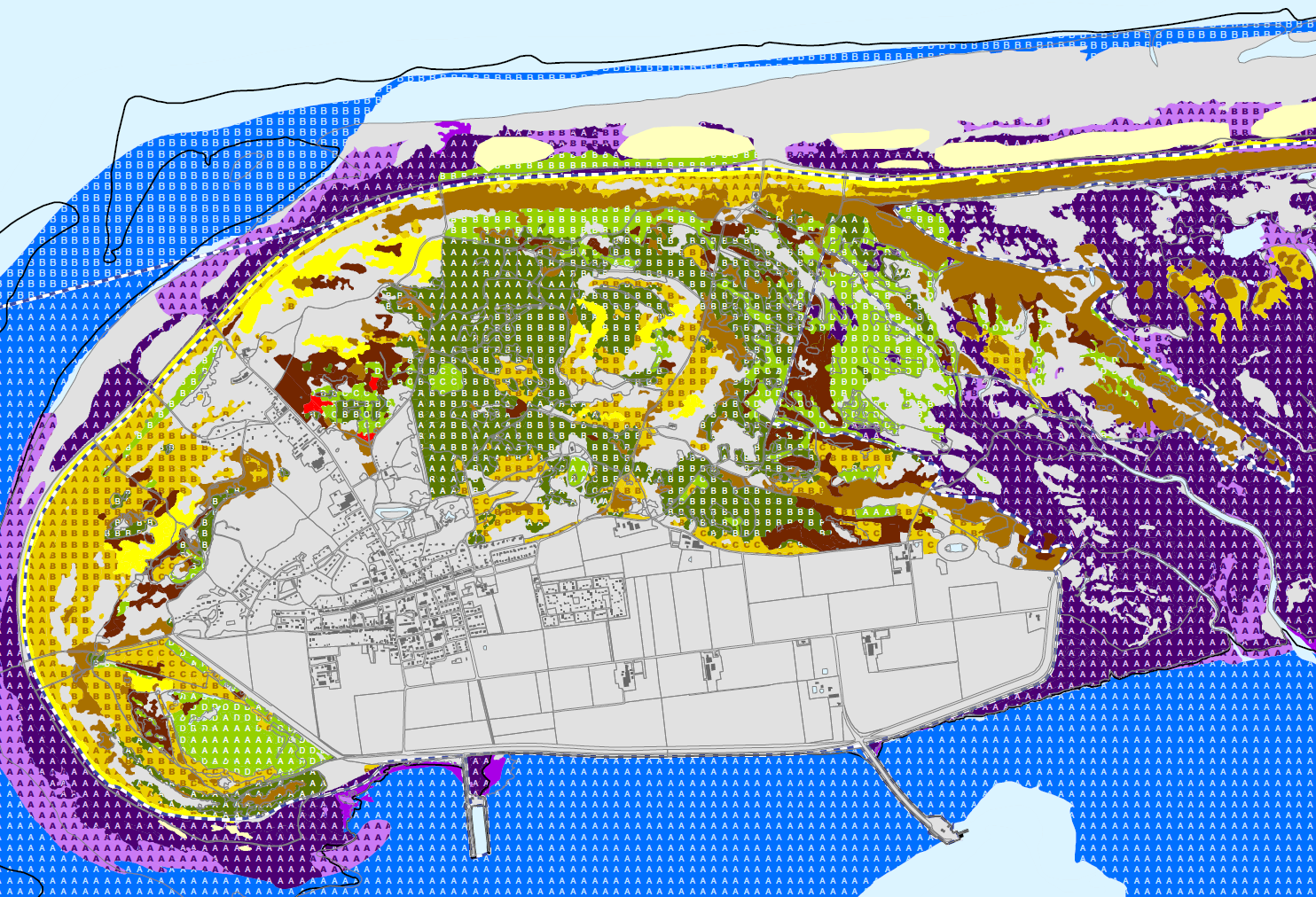 Concept BP N2000 Schiermonnikoog, hfdst 3 mei 2014 Ecologische ontwikkelingen en habitattypen in 2A1 Centraal duingebied Het Duinboogcomplex herbergt een grote variatie aan habitattypen (Figuur 3.29).