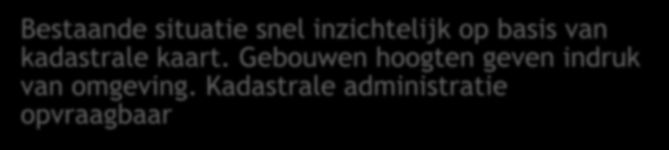 Stappenplan: analyse huidige situatie Bestaande situatie snel inzichtelijk op basis van