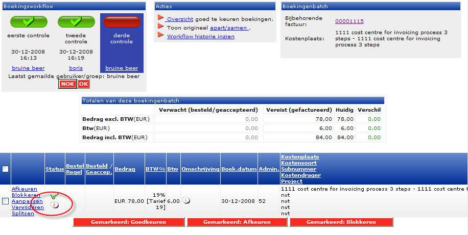 PRQ-7927 Opmerkingen icoon is onduidelijk Invoicing Mogelijk maken dat het opmerkingen icoon duidelijke informatie toont voor de betreffende gebruiker.