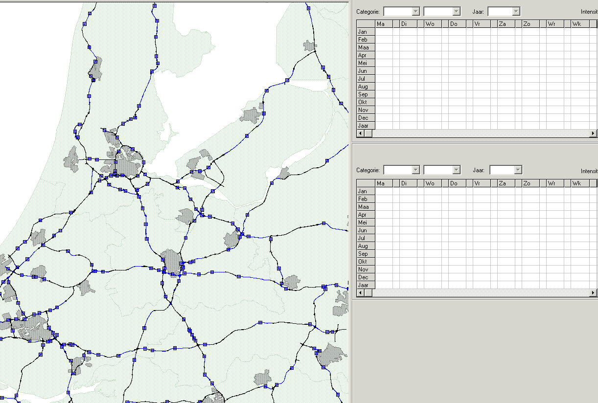 voertuigcategorie worden de gemiddelde telresultaten voor het aantal voertuigen per dag uitgesplitst naar dagen van de week, weekenddagen en werkdagen voor iedere maand van het jaar en het