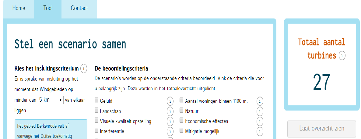 Aanbeveling: We adviseren de gemeente de besluitvorming in een paar stappen te doen: - Voorbereiden van een overzienbaar aantal mogelijke scenario s voor de zoekgebiedkeuze.