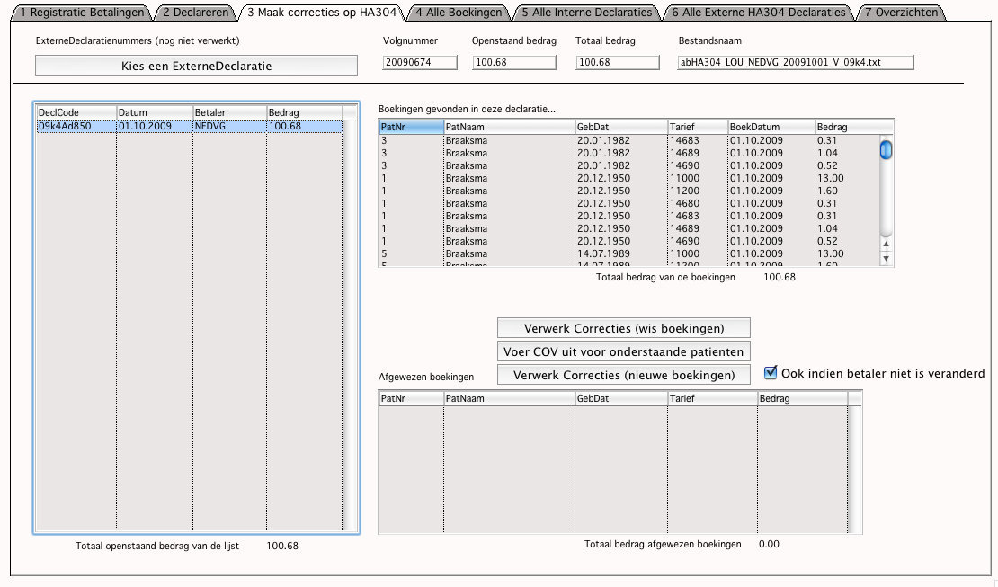 OmniHisScipio -> Financien -> Maak correcties op HA304 Eenvoudig corrigeren van ingediende HA304