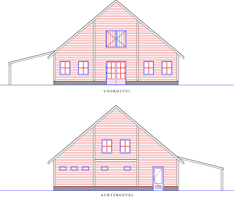 fig.nr.6: bouwplan veldschuur De schuur die achter de woning is gesitueerd is eveneens geheel gerestaureerd. Deze schuur zal worden gebruikt voor de opslag van materialen en als atelierruimte.