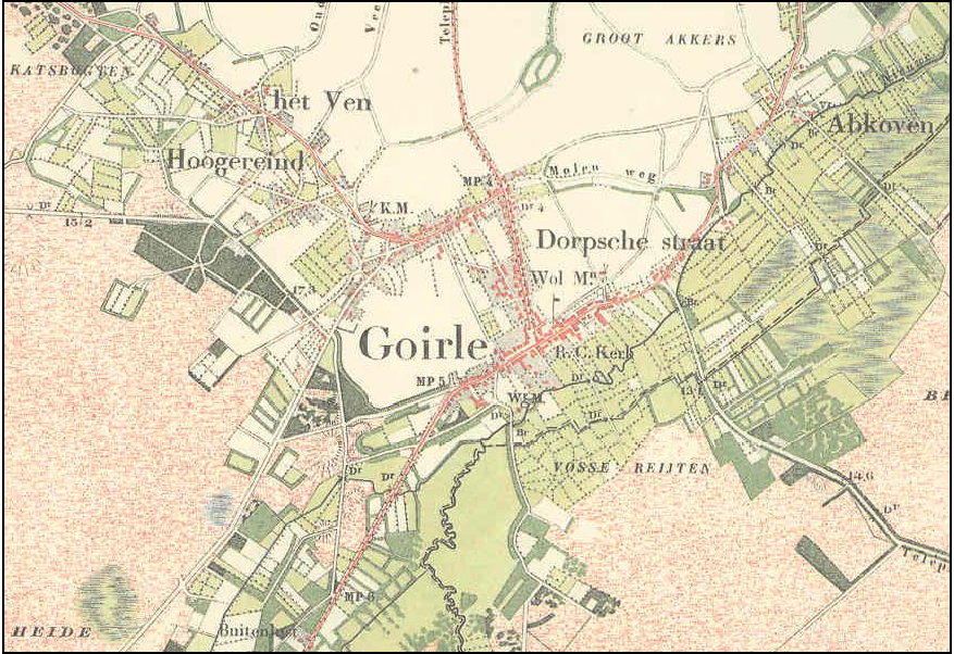 Toelichting bestemmingsplan 'Centrumgebied' 19e eeuw: groei van Goirle begint (figuur 2) Als na 1850 de bevolking van Goirle flink begint te groeien, wordt voornamelijk gebouwd langs de oude