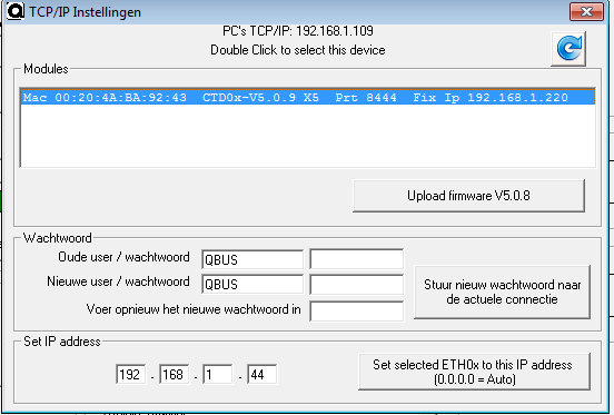 Wanneer u op Eigenschappen klikt, zal de System Manager het MAC-adres van de CTD in uw netwerk zoeken.