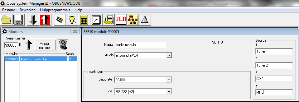 4.8.2. Bronnen en zones toewijzen Geef maximum 4 bronnen in de SER10 module, dit kan bijvoorbeeld CD, Radio, MP3 zijn.