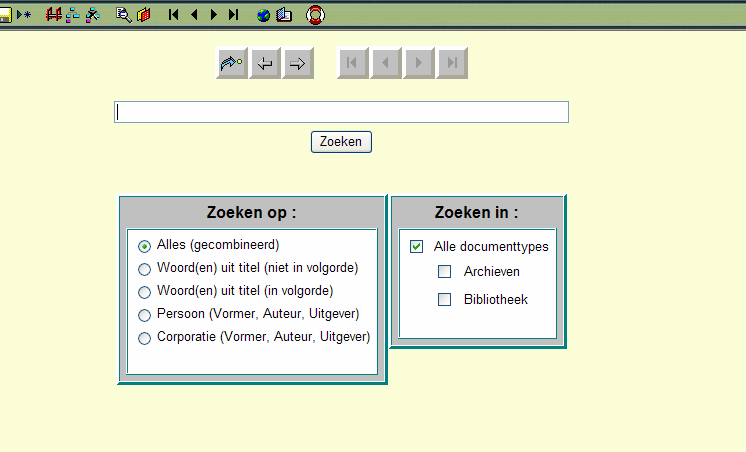 3.5.4. Beschrijvingen opzoeken Men kan de ingevoerde beschrijvingen op twee manieren opzoeken. Ten eerste kan men door de archiefboom bladeren totdat men de gewenste beschrijving heeft teruggevonden.