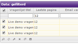 U kunt bijvoorbeeld wanneer er sprake is van een item geslacht bij dit item alle uitkomsten van vrouw eruit filteren. Vervolgens kunt u al deze respondenten selecteren en klikt u op casegroep.